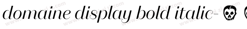 domaine display bold italic字体转换